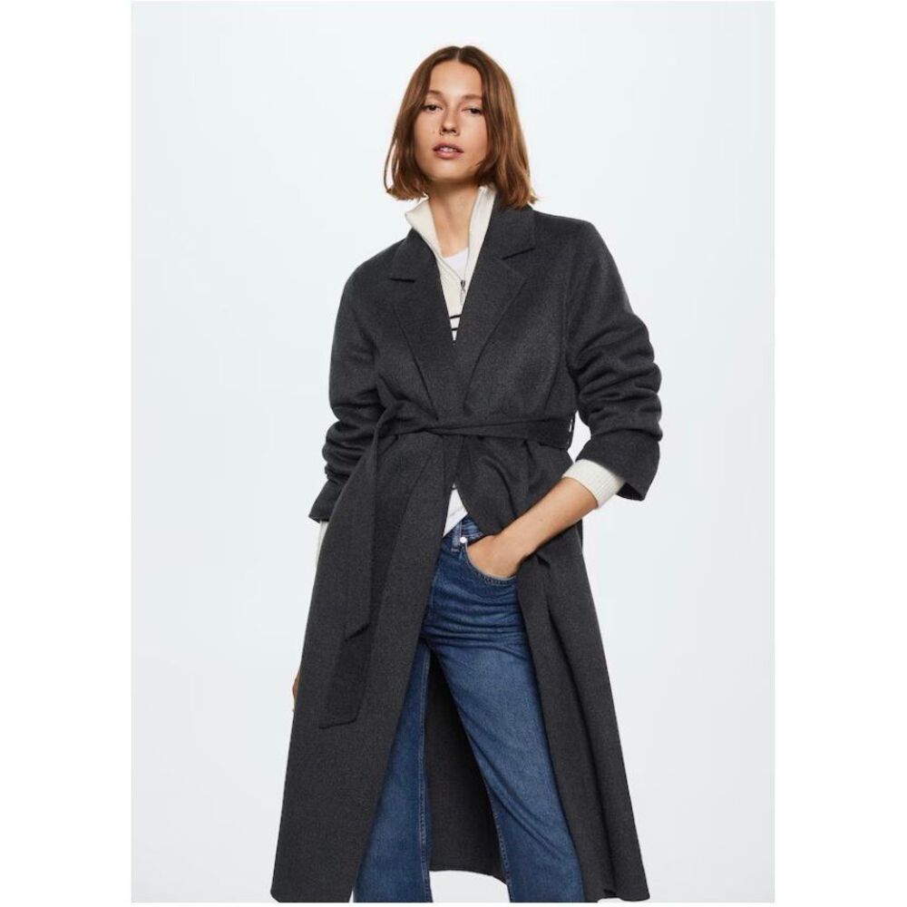 Mango Belt Handmade Coat Size L